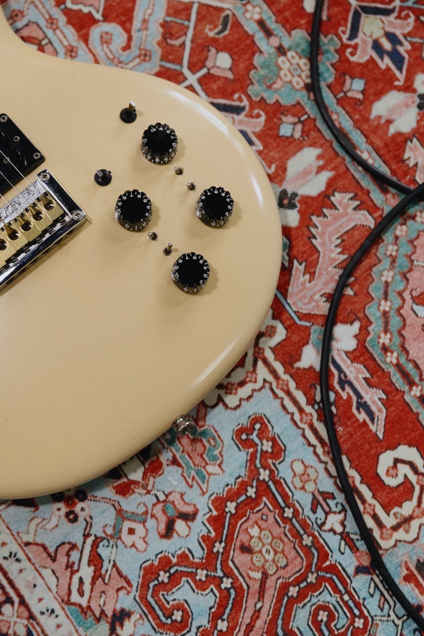 electric guitar on a carpet